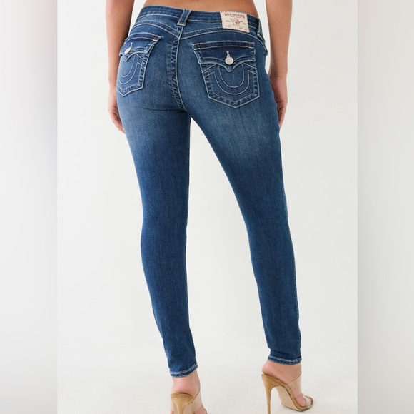 NWT - True Religion Women’s Jennie Curvy Mid Rise Super Skinny Jeans - Size 30 - Picture 3 of 11
